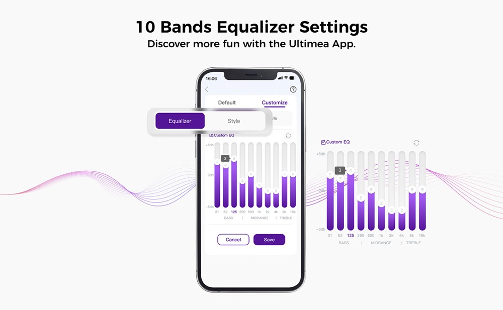 ULTIMEA Poseidon R3T 2.1 csatorn&aacute;s soundbar m&eacute;lynyom&oacute; hangsz&oacute;r&oacute;k&eacute;szlet, 240 W cs&uacute;csteljes&iacute;tm&eacute;ny, vezet&eacute;k n&eacute;lk&uuml;li m&eacute;lynyom&oacute;, VoiceMX p&aacute;rbesz&eacute;dkieg&eacute;sz&iacute;t&eacute;s, alkalmaz&aacute;svez&eacute;rl&eacute;s, 10 s&aacute;vos hangsz&iacute;nszab&aacute;lyz&oacute;, 121 előre be&aacute;ll&iacute;tott EQ be&aacute;ll&iacute;t&aacute;s, HDMI ARC/eARC, Bluetooth 6.0