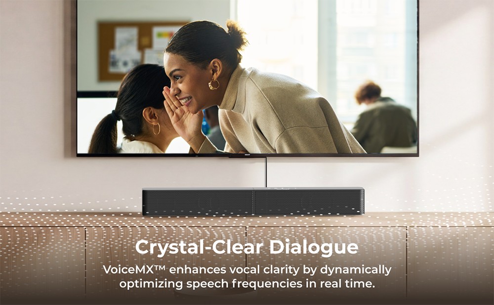 ULTIMEA Poseidon R3T 2.1 csatorn&aacute;s soundbar m&eacute;lynyom&oacute; hangsz&oacute;r&oacute;k&eacute;szlet, 240 W cs&uacute;csteljes&iacute;tm&eacute;ny, vezet&eacute;k n&eacute;lk&uuml;li m&eacute;lynyom&oacute;, VoiceMX p&aacute;rbesz&eacute;dkieg&eacute;sz&iacute;t&eacute;s, alkalmaz&aacute;svez&eacute;rl&eacute;s, 10 s&aacute;vos hangsz&iacute;nszab&aacute;lyz&oacute;, 121 előre be&aacute;ll&iacute;tott EQ be&aacute;ll&iacute;t&aacute;s, HDMI ARC/eARC, Bluetooth 6.0