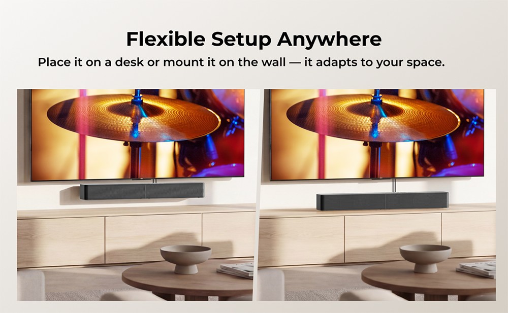 ULTIMEA Poseidon R3T 2.1 csatorn&aacute;s soundbar m&eacute;lynyom&oacute; hangsz&oacute;r&oacute;k&eacute;szlet, 240 W cs&uacute;csteljes&iacute;tm&eacute;ny, vezet&eacute;k n&eacute;lk&uuml;li m&eacute;lynyom&oacute;, VoiceMX p&aacute;rbesz&eacute;dkieg&eacute;sz&iacute;t&eacute;s, alkalmaz&aacute;svez&eacute;rl&eacute;s, 10 s&aacute;vos hangsz&iacute;nszab&aacute;lyz&oacute;, 121 előre be&aacute;ll&iacute;tott EQ be&aacute;ll&iacute;t&aacute;s, HDMI ARC/eARC, Bluetooth 6.0