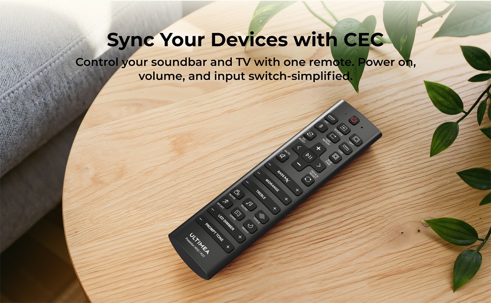 ULTIMEA Poseidon R3T 2.1 csatorn&aacute;s soundbar m&eacute;lynyom&oacute; hangsz&oacute;r&oacute;k&eacute;szlet, 240 W cs&uacute;csteljes&iacute;tm&eacute;ny, vezet&eacute;k n&eacute;lk&uuml;li m&eacute;lynyom&oacute;, VoiceMX p&aacute;rbesz&eacute;dkieg&eacute;sz&iacute;t&eacute;s, alkalmaz&aacute;svez&eacute;rl&eacute;s, 10 s&aacute;vos hangsz&iacute;nszab&aacute;lyz&oacute;, 121 előre be&aacute;ll&iacute;tott EQ be&aacute;ll&iacute;t&aacute;s, HDMI ARC/eARC, Bluetooth 6.0