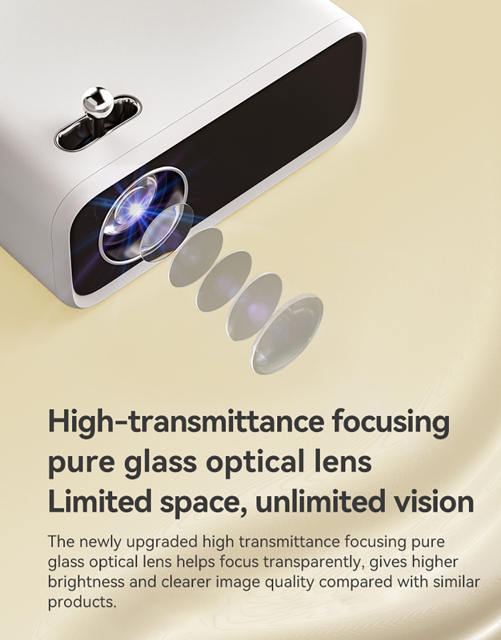 Wanbo Mini Pro LCD Projector, Android 9.0, 250 ANSI, Four-point Keystone Correction