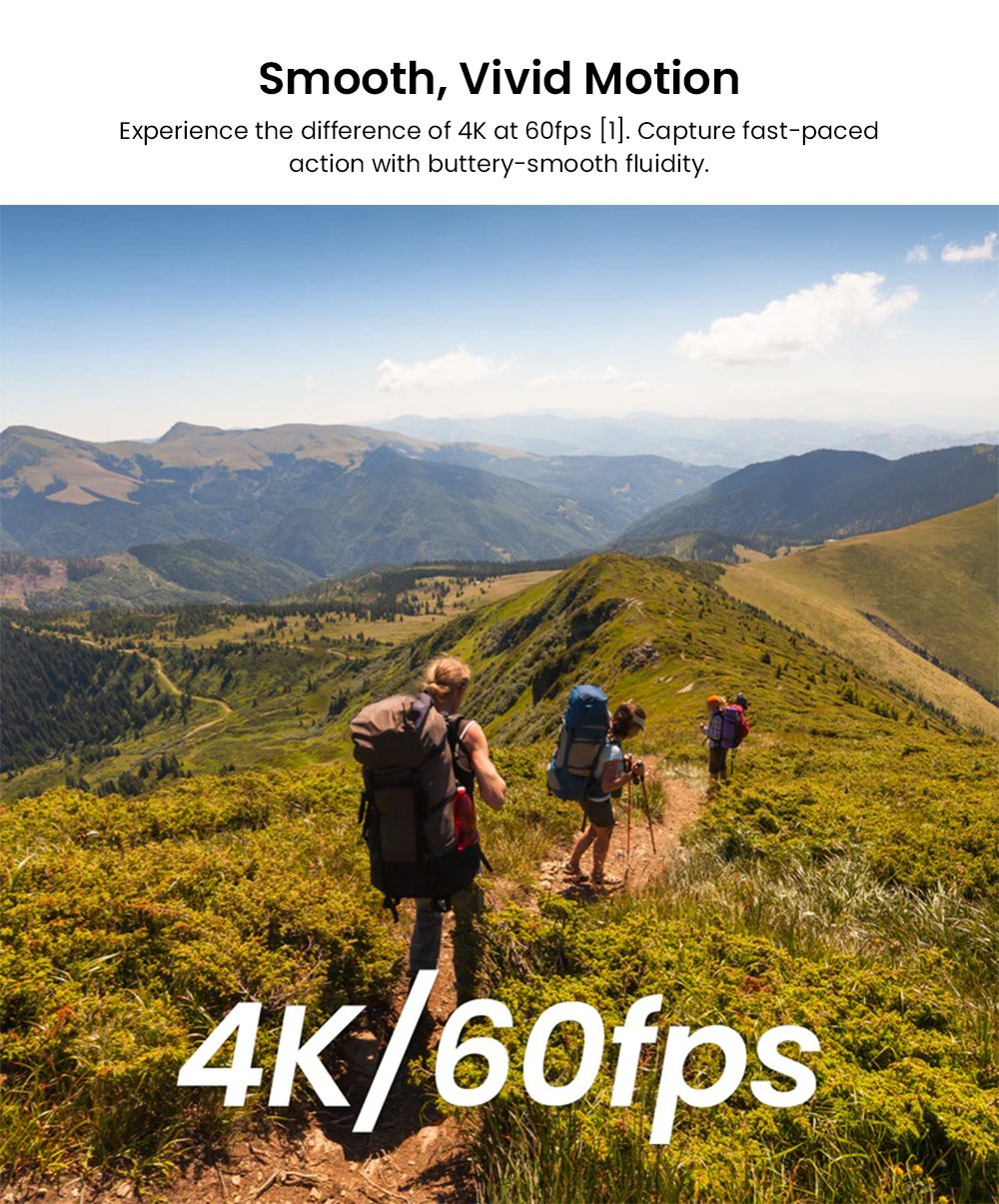 Xtra Atto Wearable POV Action Camera, 4K/60fps, 1/1.3