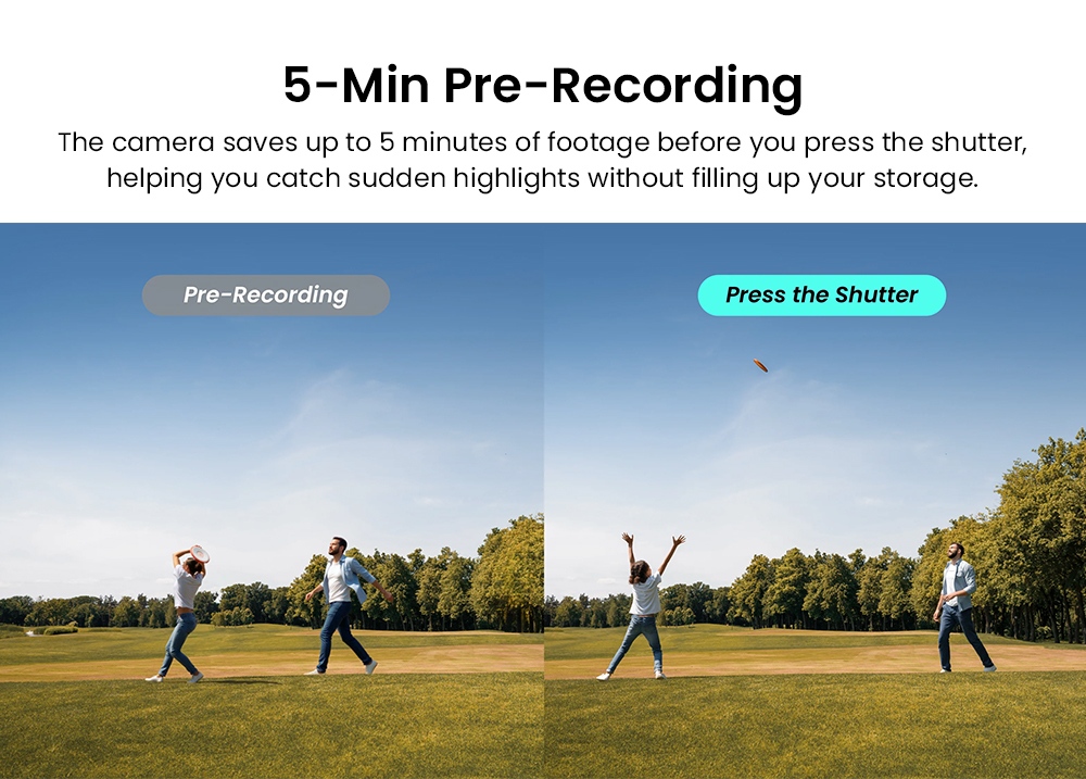 Xtra Atto Wearable POV Action Camera, 4K/60fps, 1/1.3