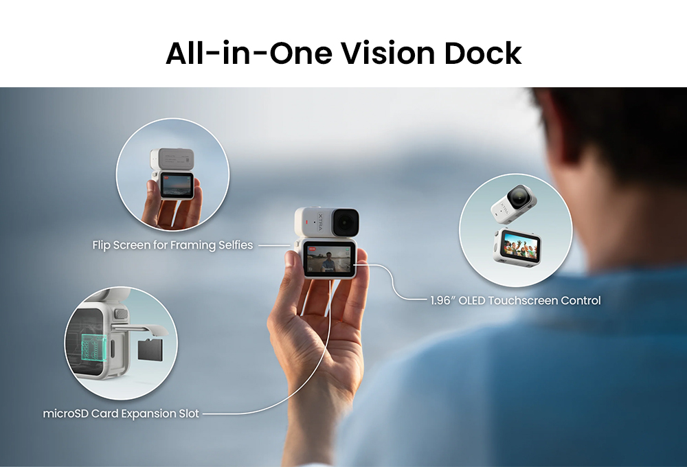 Xtra Atto Wearable POV Action Camera, 4K/60fps, 1/1.3