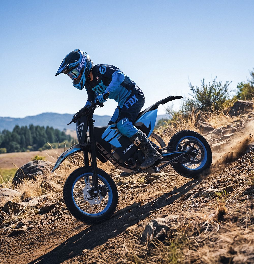 ZAWES S3 Electric Motorcycle, 2000W Mid-Mounted Motor, 5000W Peak Power, 60V 23.4Ah Battery, Up to 70km/h, 70km Range, Full Suspension, Hydraulic Disc Brakes, 160kg Max Load, IPX4 Waterproof