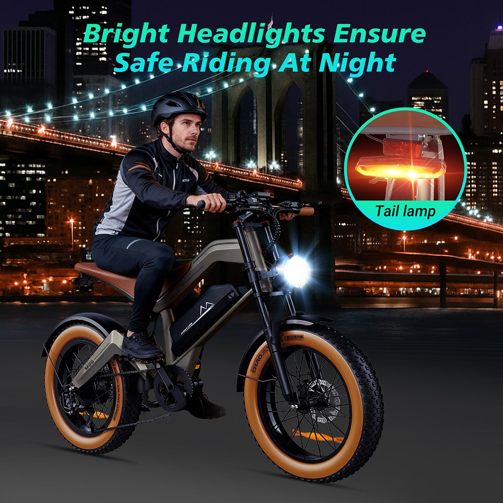 Elektrobicykel ZONVEER M20, 1000W (1500W špičkový) motor, 48V 18.2Ah batéria, max. rýchlosť 55km/h, dojazd 60km PAS, 20