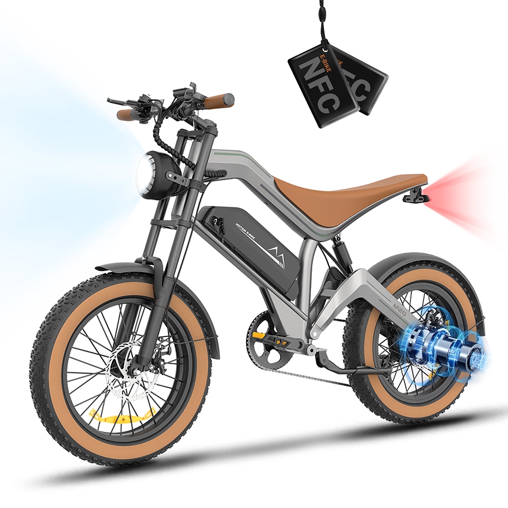 Elektrobicykel ZONVEER M20, 1000W (1500W Peak) motor, 48V 18.2Ah batéria, max. rýchlosť 55km/h, dojazd 60km PAS, 20