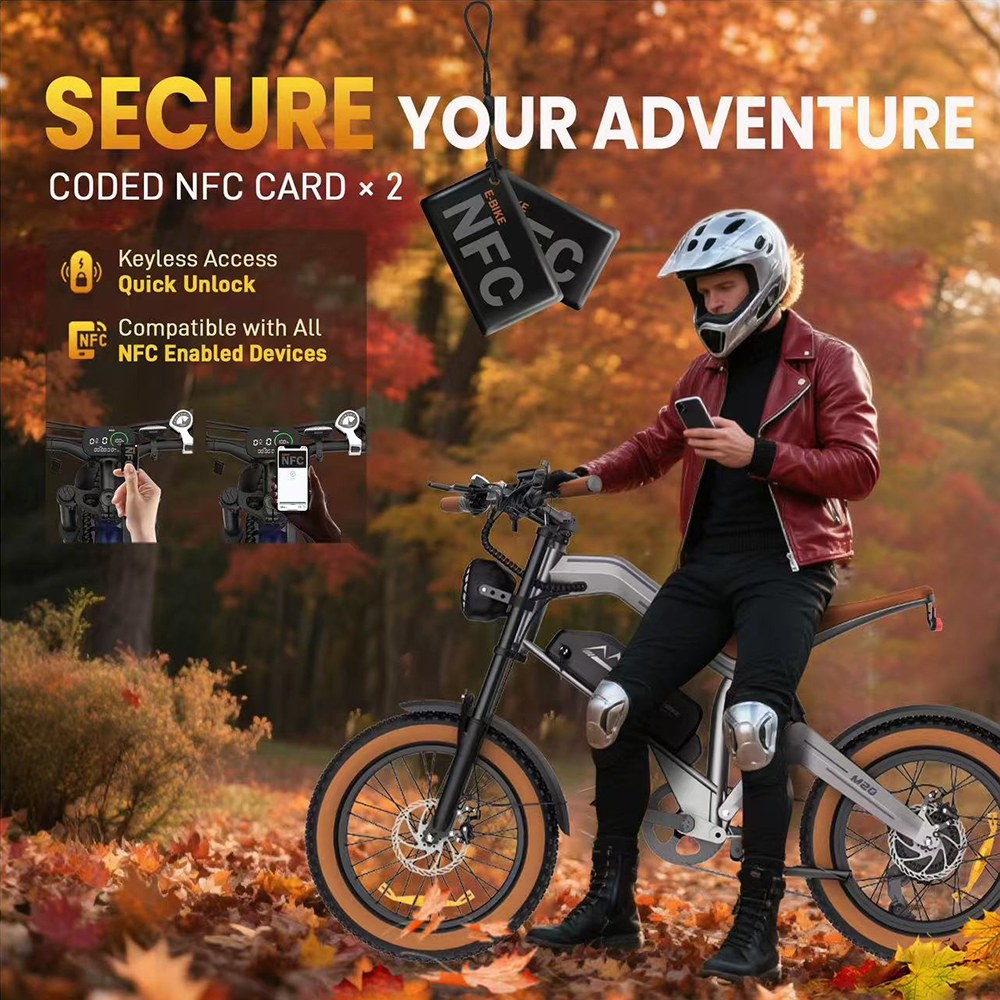 Elektrobicykel ZONVEER M20, 1000W (1500W špičkový) motor, 48V 18,2Ah batéria, max. rýchlosť 55 km/h, dojazd 60 km PAS, 20