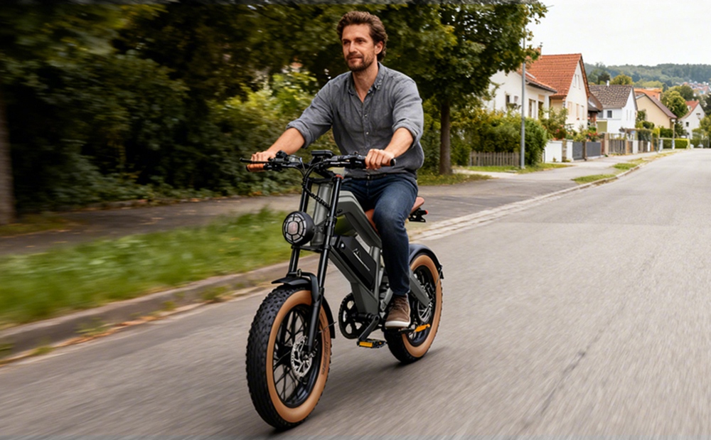 Elektrobicykel ZONVEER M20, 1000W (1500W špičkový) motor, 48V 18.2Ah batéria, max. rýchlosť 55km/h, dojazd 60km PAS, 20