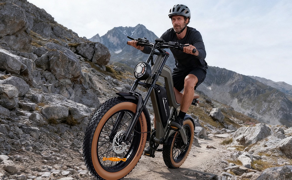 Elektrobicykel ZONVEER M20, 1000W (1500W špičkový) motor, 48V 18.2Ah batéria, max. rýchlosť 55km/h, dojazd 60km PAS, 20