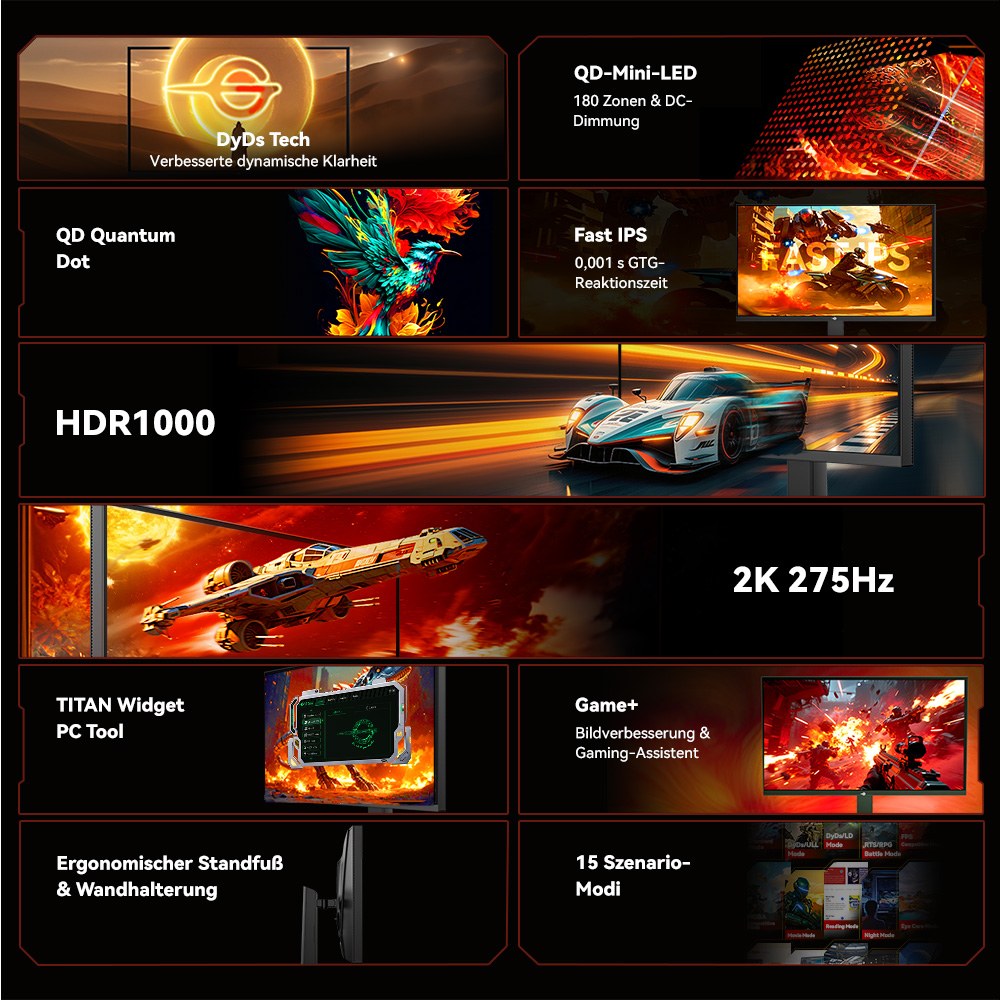 TITAN ARMY P276MS Gaming-Monitor, 27