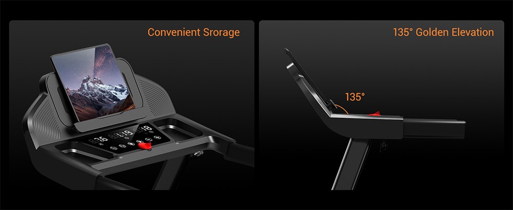 ROBORE SF20 Klappbares Laufband mit 15% Steigung, 12 km/h Geschwindigkeit, 136 kg Maximale Belastung, 3,0 PS Leisem Bürstenlosem Motor, 97×40 cm Laufband, Dreifache Stoßdämpfung, 7-Schicht-Dämpfung.