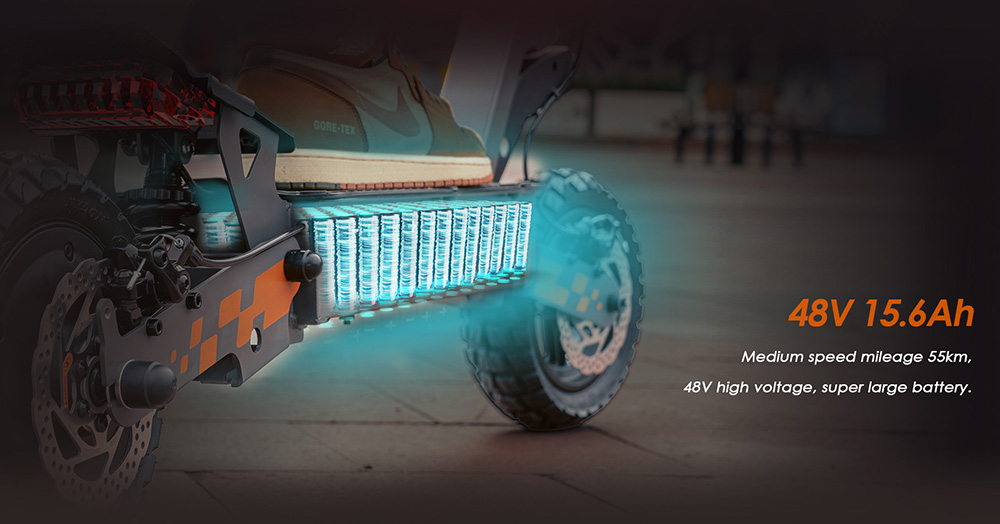 KuKirin G2 Version 2026 Trottinette électrique pliable, moteur 800 W, batterie 48 V 15 Ah, pneus 10 pouces, vitesse maximale 45 km/h, autonomie 55 km, écran tactile, frein à disque, système à 7 lumières - Noir