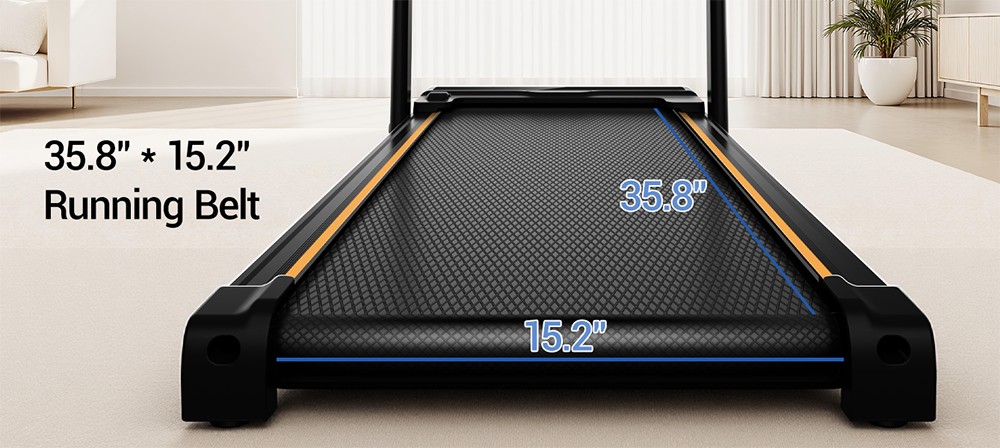 ROBORE X5F Foldable Treadmill with 16% Incline, 3.0HP Quiet Motor, 10km/h Max Speed, 136kg Load, 3-Level Incline, LED Display & Remote Control