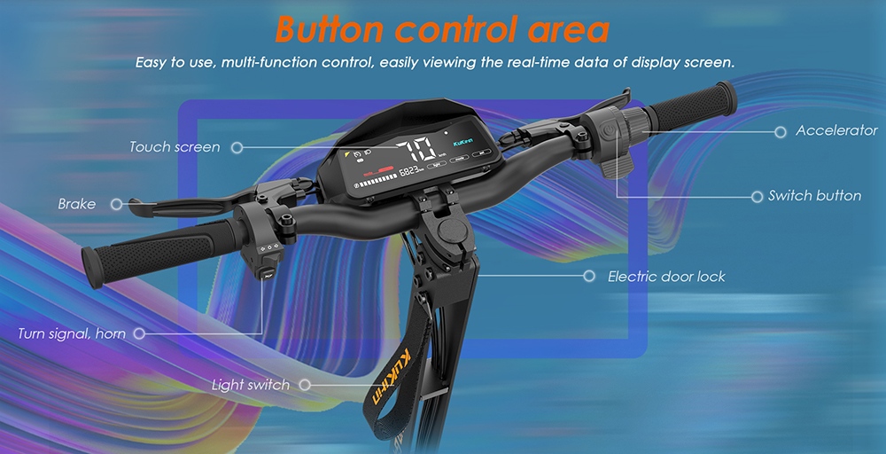 KuKirin G4 Trottinette électrique, moteur 2000 W, batterie 60 V 20 Ah, pneus 11 pouces, vitesse maximale 70 km/h, autonomie 75 km, freins à disque avant et arrière, amortisseur à quatre bras
