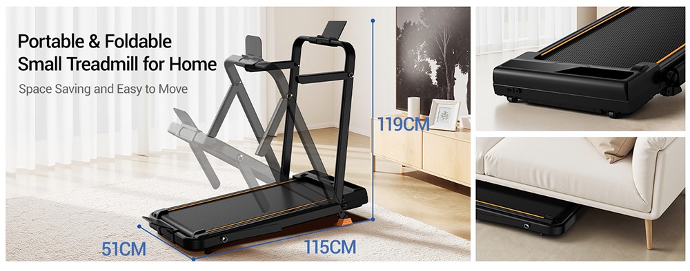 ROBORE X5F Foldable Treadmill with 16% Incline, 3.0HP Quiet Motor, 10km/h Max Speed, 136kg Load, 3-Level Incline, LED Display & Remote Control