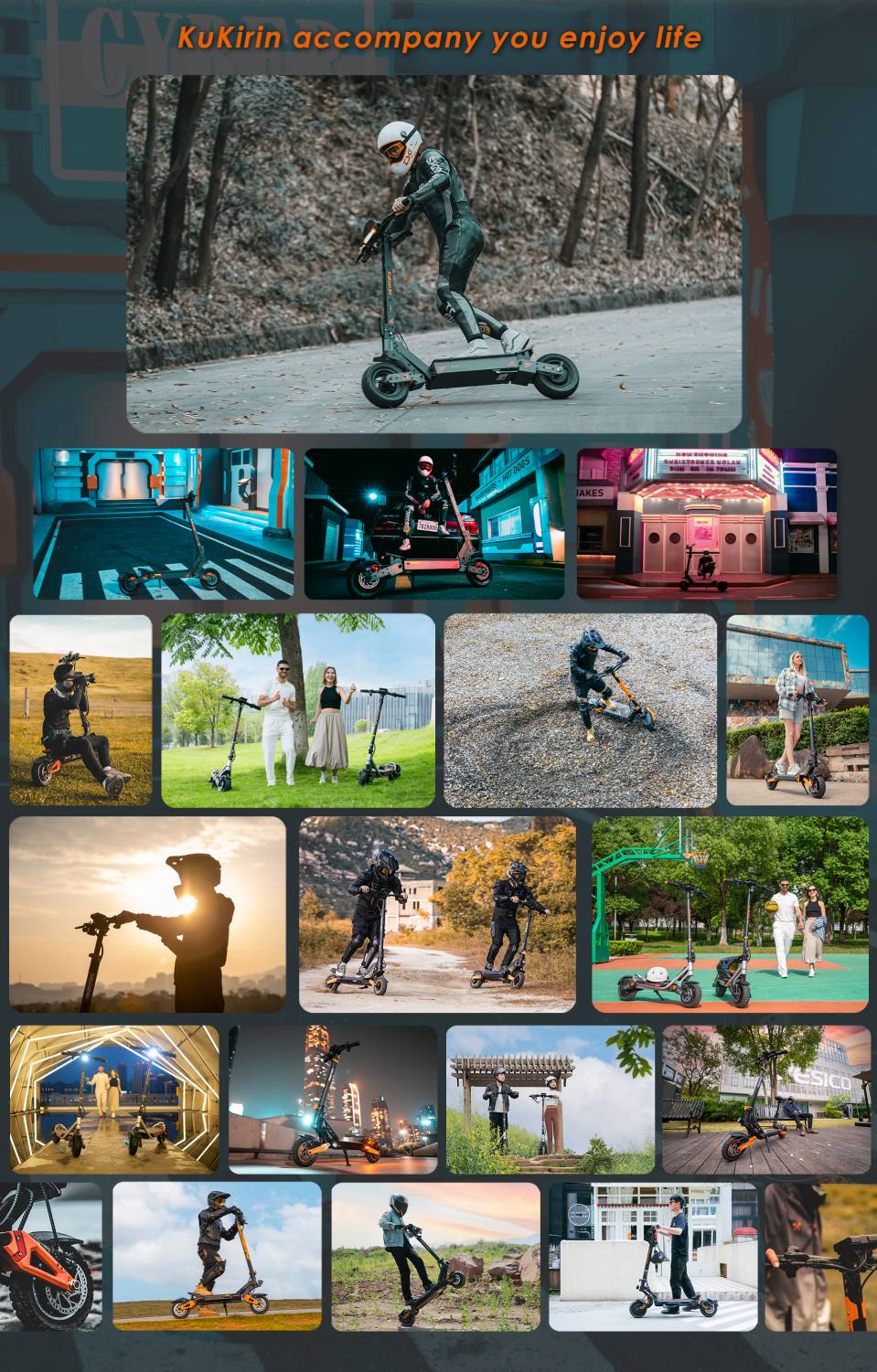 KuKirin G4 Electric Scooter, 2000W Motor, 60V 20Ah Battery, 11 inch Tires, 70km/h Max Speed, 75km Range, Front & Rear Disc Brakes, Four-arm Shock Absorber