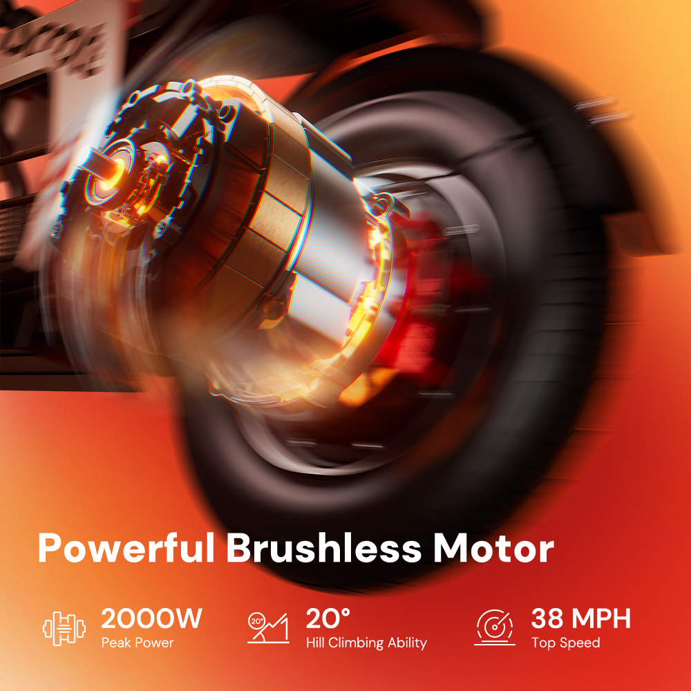 iScooter DX5Pro Elektroroller, 2000-W-B&uuml;rstenlosmotor, 60 km/h H&ouml;chstgeschwindigkeit, 52-V-20-Ah-Akku, bis zu 100 km Reichweite, 17-Zoll-Fat-Tubeless-Reifen, Diebstahlalarm, TCS-Antirutschsystem, hydraulische Scheibenbremsen vorne und hinten + E-Bremse, NFC-Entsperrung, 150 kg Zuladung