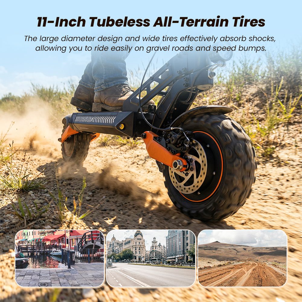 iScooter W12 Foldable Electric Scooter, Dual 1500W Motors, 52V 25Ah Battery, 70km/h Max Speed, 100km Range, 25° Climbing, 150kg Load Capacity, 11" Tubeless Off-Road Tires, Dual Suspension, Triple Brakes, IPX4