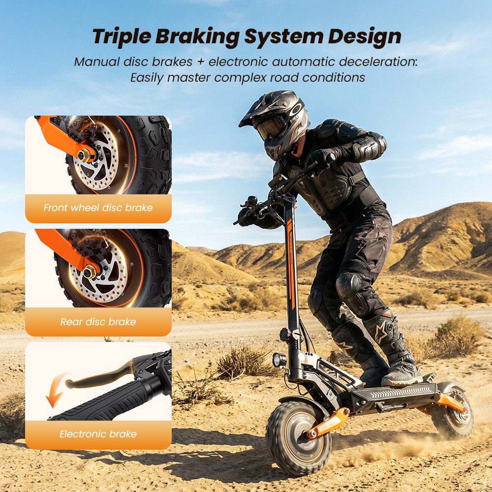 iScooter W12 Foldable Electric Scooter, Dual 1500W Motors, 52V 25Ah Battery, 70km/h Max Speed, 100km Range, 25° Climbing, 150kg Load Capacity, 11" Tubeless Off-Road Tires, Dual Suspension, Triple Brakes, IPX4