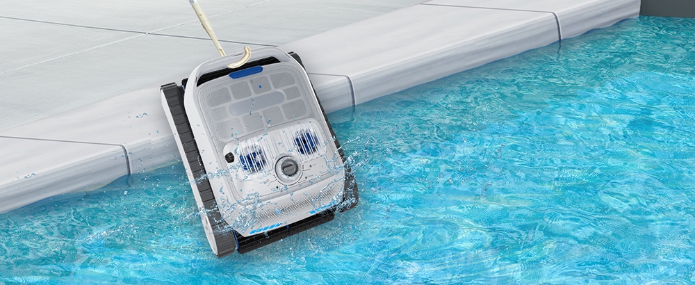 AIRROBO CP402 Cordless Robotic Pool Cleaner, Smart Path Planning, 4 Motors & Dual Roller Brushes, 10400mAh Battery, 2H Runtime, 10× Cleaning Efficiency, Floor/Wall/Waterline Cleaning, 90° Wall Climbing, 4L Top-Load Filter, IP68