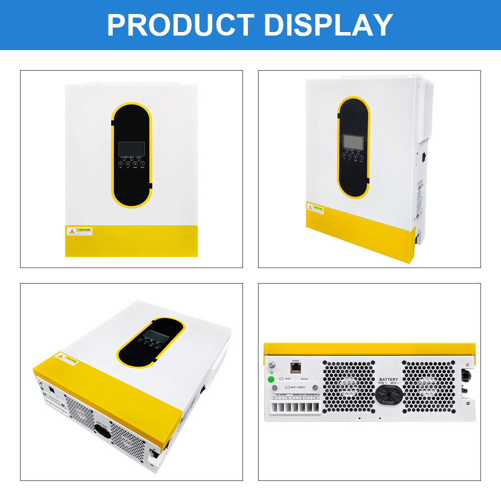 DAXTROMN 11kW hibrid napelemes inverter, ki/be kapcsolhat&oacute; h&aacute;l&oacute;zati rendszer, 48V tiszta szinuszhull&aacute;m, kettős MPPT, 500V maxim&aacute;lis PV bemenet, 11000W maxim&aacute;lis PV bemenet, 160A MPPT t&ouml;lt&eacute;s, 22000VA t&uacute;lfesz&uuml;lts&eacute;g, RS485 LiFePO4 kompatibilis, 10ms &aacute;tviteli idő