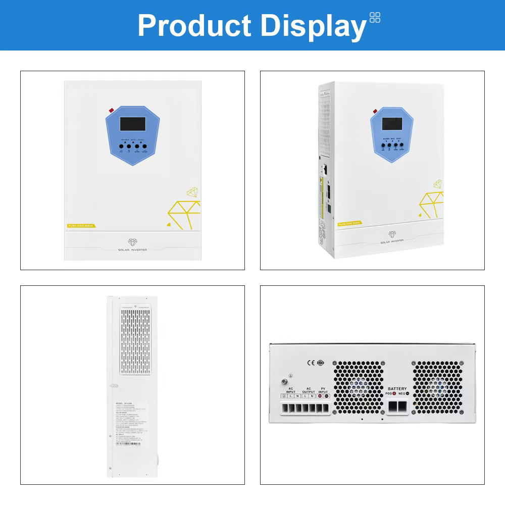 DAXTROMN 6,2 kW-os hibrid napelemes inverter, 48 V-os tiszta szinuszhull&aacute;m, 8500 W maxim&aacute;lis PV bemenet, 120 A PV t&ouml;lt&eacute;s, 500 V maxim&aacute;lis PV bemenet, 12400 VA t&uacute;lfesz&uuml;lts&eacute;g, h&aacute;l&oacute;zat-napelemes-akkumul&aacute;toros hibrid, UPS <10 ms &aacute;tvitel, RS232/WiFi/BMS fel&uuml;gyelet