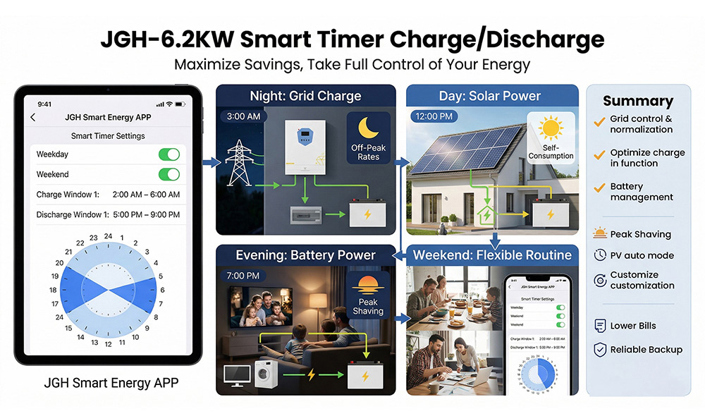 DAXTROMN 6,2 kW-os hibrid napelemes inverter, 48 V-os tiszta szinuszhull&aacute;m, 8500 W maxim&aacute;lis PV bemenet, 120 A PV t&ouml;lt&eacute;s, 500 V maxim&aacute;lis PV bemenet, 12400 VA t&uacute;lfesz&uuml;lts&eacute;g, h&aacute;l&oacute;zat-napelemes-akkumul&aacute;toros hibrid, UPS <10 ms &aacute;tvitel, RS232/WiFi/BMS fel&uuml;gyelet