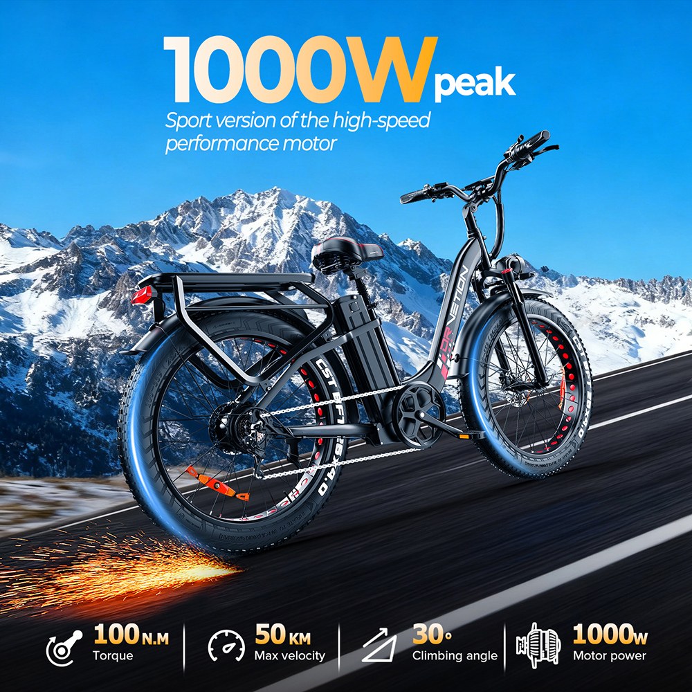 DRVETION CTR26 1000W Elektrofahrrad, 26