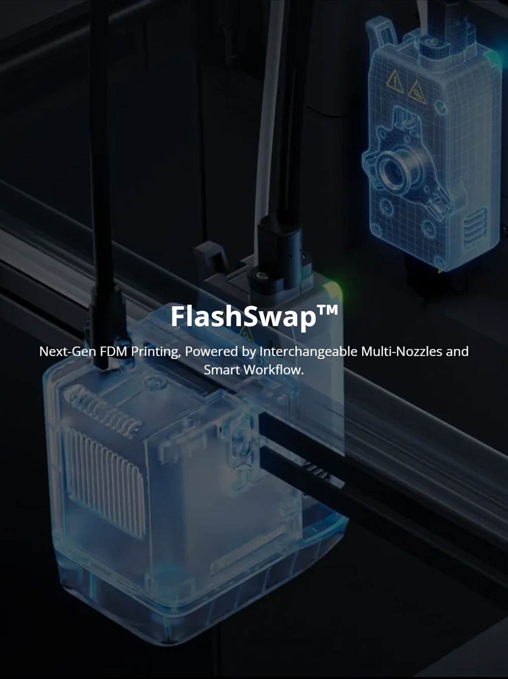 Flashforge Creator 5 3D-Drucker, 4 unabh&auml;ngige Druckk&ouml;pfe, 256 &times; 256 &times; 256 mm Bauraum, 600 mm/s Verfahrgeschwindigkeit, automatische Nivellierung, 320 &deg;C D&uuml;se, Mehrfarben- und Mehrmaterialdruck, WLAN-Fern&uuml;berwachung, flexible PEI-Druckplatte
