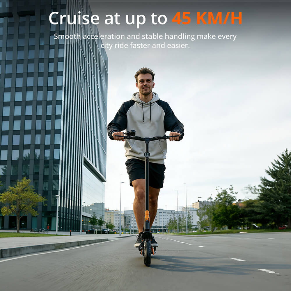 Fynzo T11 Faltbarer Elektroroller, 1100-W-Motor (Spitzenleistung), 48-V-15,6-Ah-Akku, 45 km/h H&ouml;chstgeschwindigkeit, 60 km Reichweite, Doppelschwingenfederung, 10