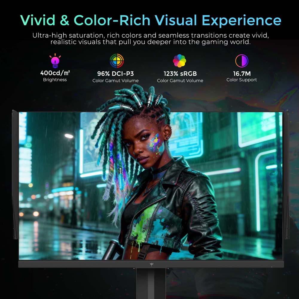 KTC H27E8 Gaming Monitor, 27-inch 2560&times;1440 Fast IPS Screen, 240Hz Refresh Rate & 275Hz OC, 1ms MPRT Response Time, HDR400, FreeSync & G-Sync Compatible, Low Blue Light & Flicker-Free, Adjustable Stand & 100x100mm VESA Mount Supported