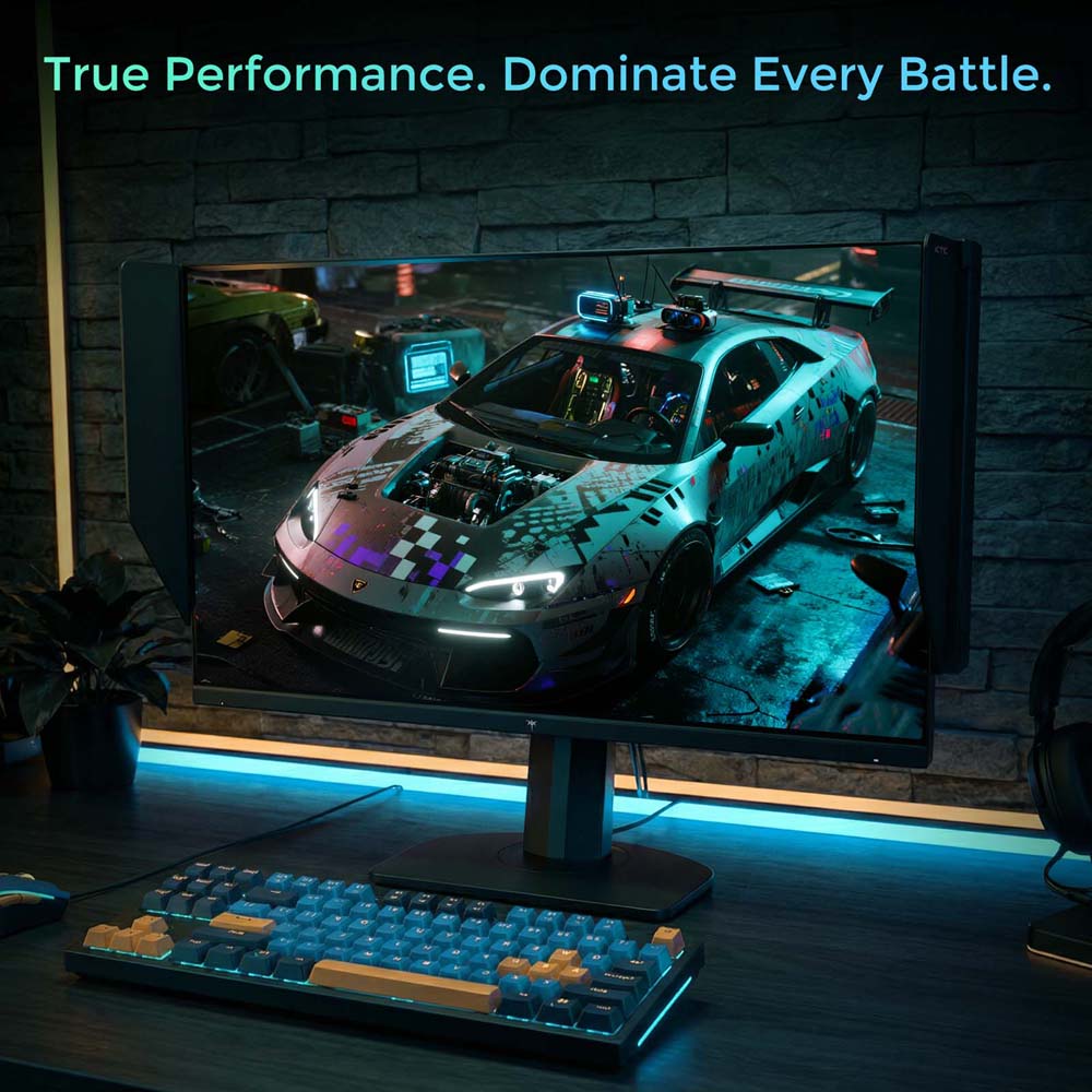 KTC H27E8 Gaming Monitor, 27-inch 2560&times;1440 Fast IPS Screen, 240Hz Refresh Rate & 275Hz OC, 1ms MPRT Response Time, HDR400, FreeSync & G-Sync Compatible, Low Blue Light & Flicker-Free, Adjustable Stand & 100x100mm VESA Mount Supported
