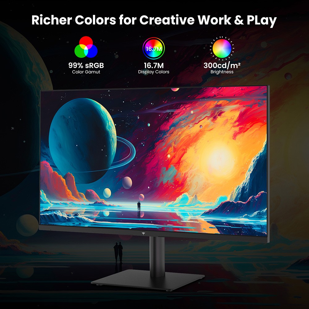 KTC H27T27 B&uuml;romonitor, 27 Zoll 2560&times;1440 2K QHD Fast IPS Bildschirm, 120Hz OC Bildwiederholfrequenz, 99% sRGB, HDR, FreeSync & G-Sync kompatibel, Blaulichtfilter & flimmerfrei, verstellbarer Neigungsst&auml;nder, 100&times;100mm VESA-Halterung