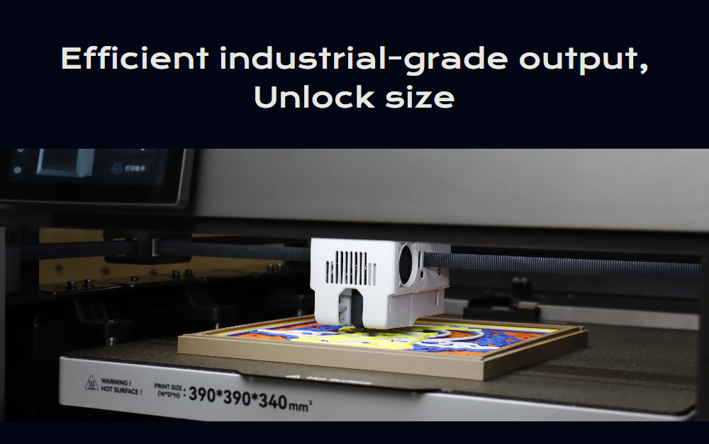 QIDI Max4 3D Printer, CoreXY System, 800mm/s Speed, 370℃ High-Temp, 65℃ Heated Chamber, 390&times;390&times;340mm Build Volume, AI Camera, Auto Leveling, Compatible with PLA/ABS/ASA/PA/PC/TPU/Carbon Fiber - US Plug