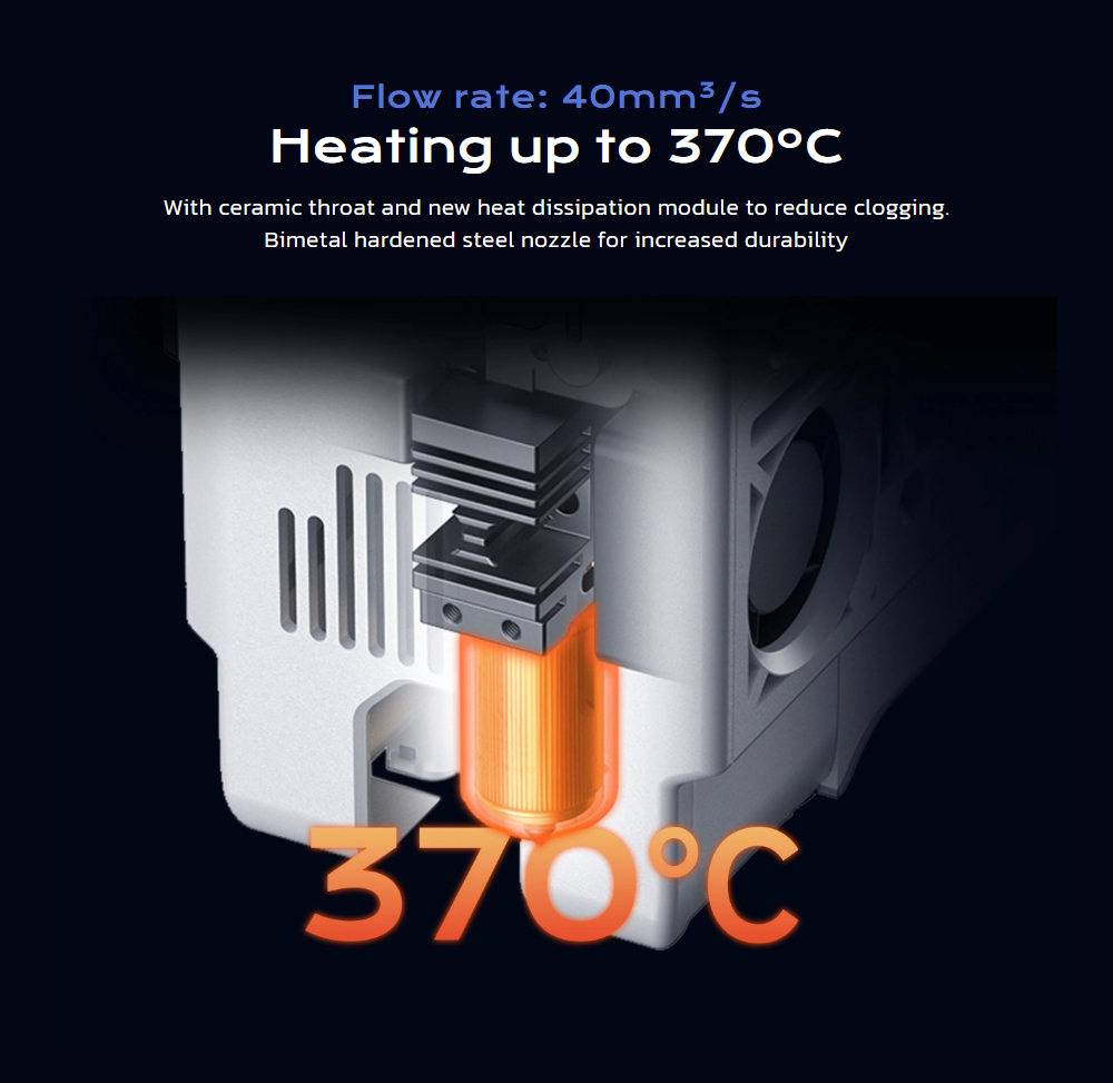 QIDI Max4 Combo 3D nyomtat&oacute;, Ak&aacute;r 16 sz&iacute;n, Automatikus Filamentv&aacute;lt&aacute;s, 65℃ Filamentsz&aacute;r&iacute;t&aacute;s, CoreXY rendszer, 800mm/s sebess&eacute;g, 370℃ Magas hőm&eacute;rs&eacute;klet, 390&times;390&times;340mm nyomtat&aacute;si t&eacute;rfogat, AI kamera, Automatikus szintez&eacute;s - EU csatlakoz&oacute;