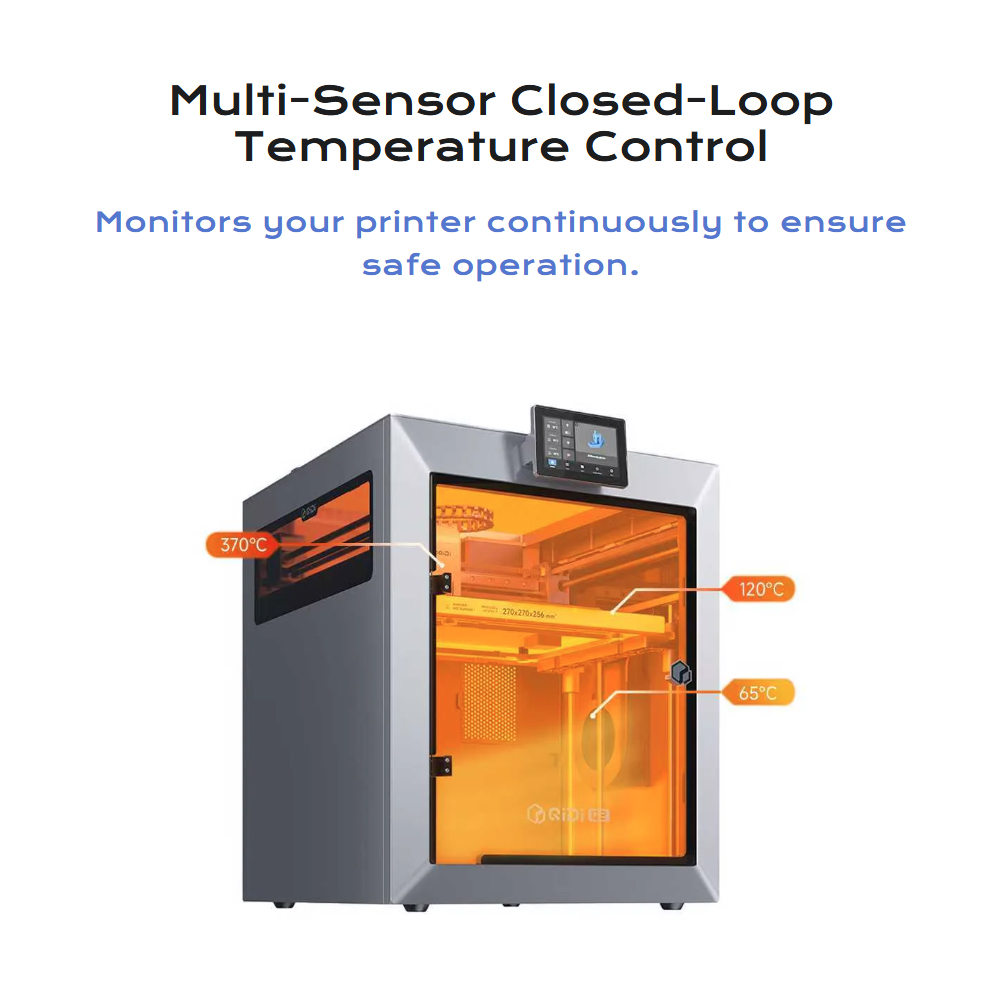 QIDI Q2 Combo 3D Printer, 600mm/s High-Speed Printing, CoreXY, 4-Color Multi-Material Printing, 370°C Hotend, 65°C Heated Chamber, Automatic Leveling, AI Camera Monitoring, Auto Filament Reload, 270×270×256mm Build Volume