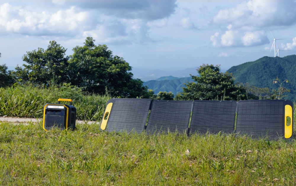 VTOMAN VS200 PRO 200W Faltbares Solarpanel, 23% hocheffiziente monokristalline Zellen, IP67 wasserdichte ETFE-Oberfl&auml;che, verstellbarer St&auml;nder, MC4-Anschluss f&uuml;r tragbare Powerstations