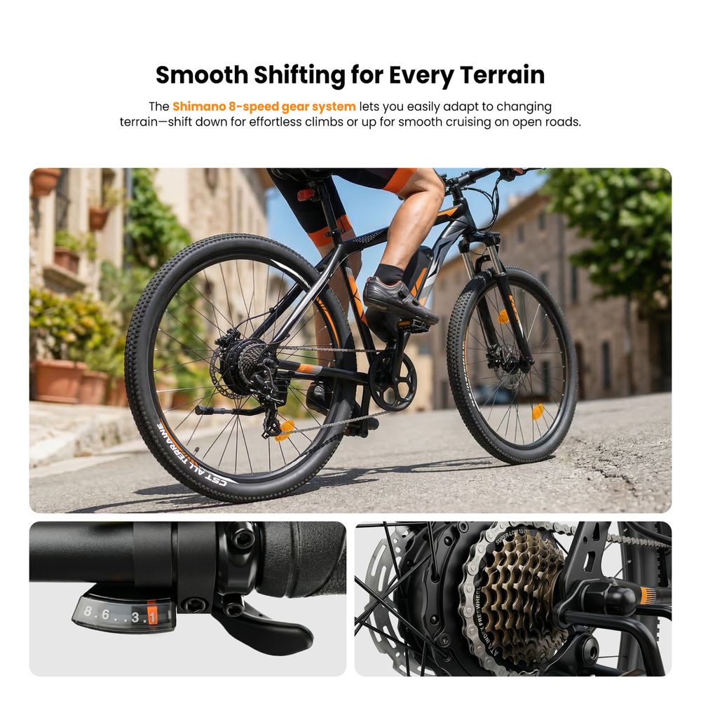 Touroll U2 Pro V&eacute;lo &eacute;lectrique, moteur 750W, batterie 48V 15Ah, vitesse max 25 km/h, autonomie 150 km, freins hydrauliques, pneus 29