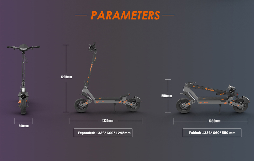 KuKirin G4 (version 2026) Trottinette électrique, moteur 2000W, batterie 60V 20Ah, pneus de 11 pouces, vitesse maximale de 70 km/h, autonomie de 75 km, freins à disque avant et arrière, amortisseur à quatre bras.