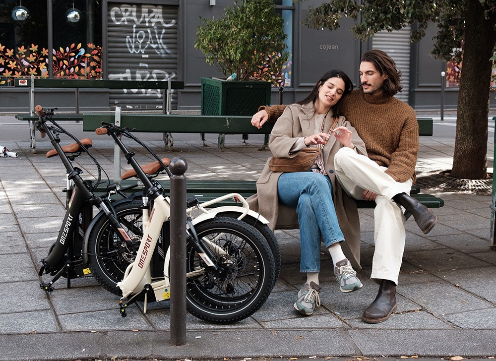 ONESPORT OT16 elektromos kerékpár 20*3.0 hüvelykes gumiabroncsok, 48V 17Ah akkumulátor 25km/h maximális sebesség 3 vezetési mód 7 sebességes tárcsafékek - fekete és barna