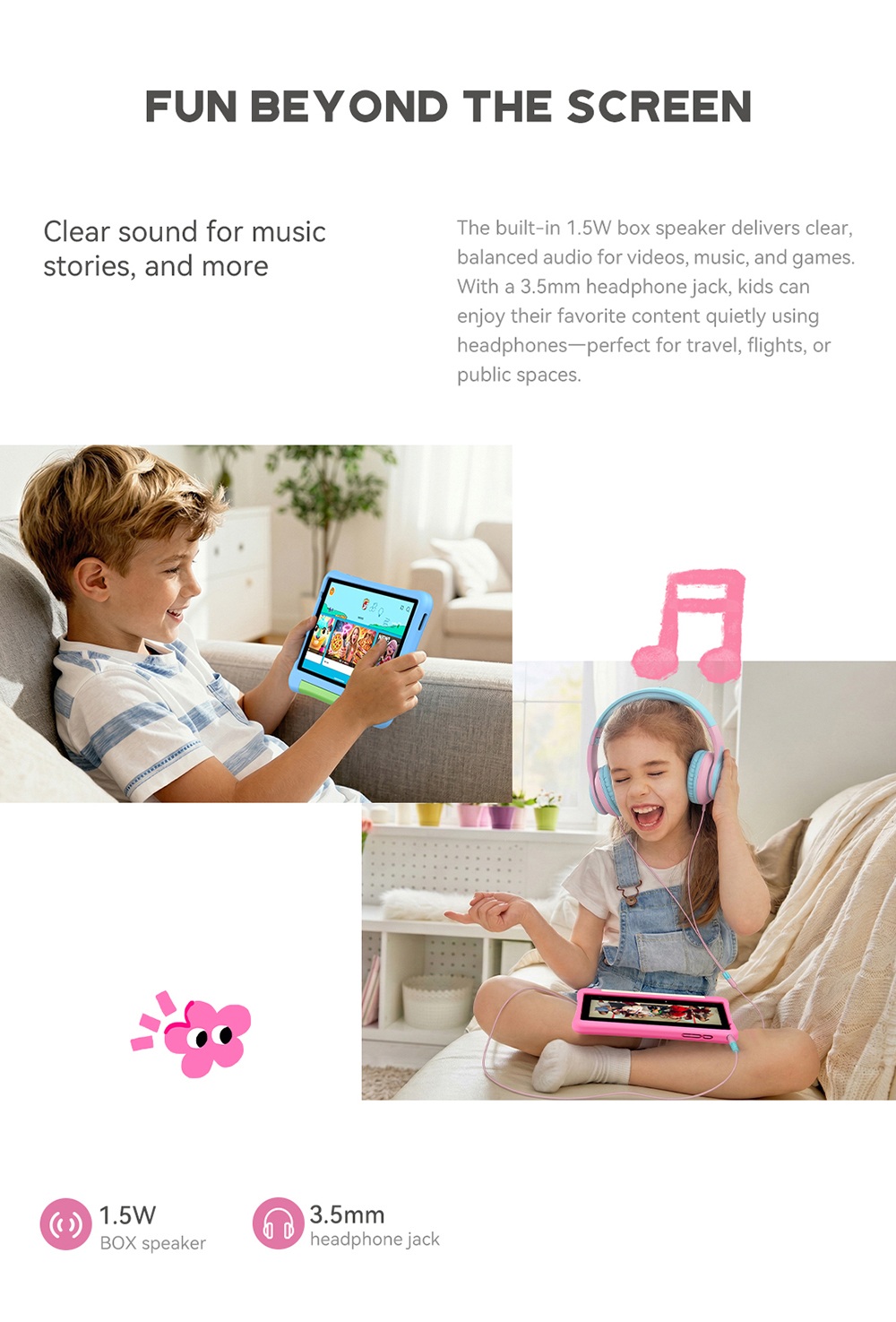 Tablette pour enfants ALLDOCUBE Kido, Android 15 Go, &eacute;cran HD IPS 8 pouces, 3 Go de RAM + 32 Go de ROM, application iWawa Kids, contr&ocirc;le parental, batterie 5000 mAh, double cam&eacute;ra, microSD jusqu'&agrave; 512 Go, Wi-Fi 5, Bluetooth 5.0