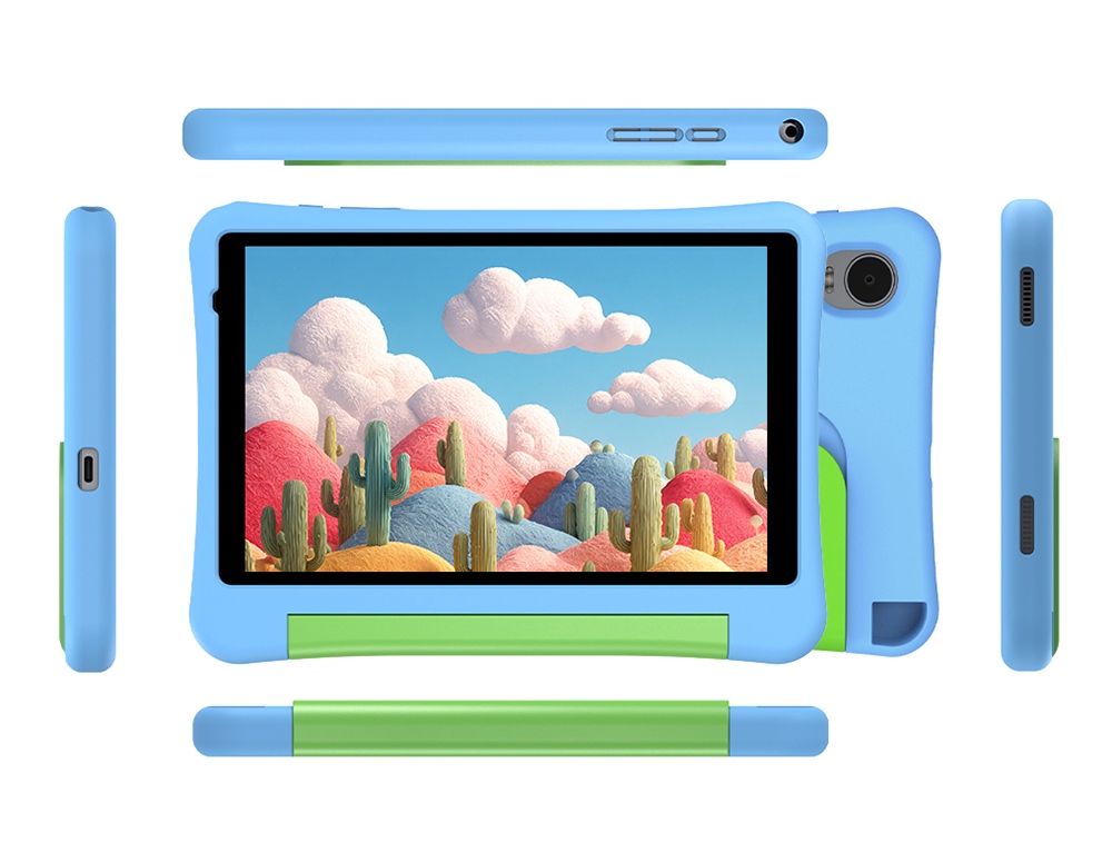 Tablette pour enfants ALLDOCUBE Kido, Android 15 Go, &eacute;cran HD IPS 8 pouces, 3 Go de RAM + 32 Go de ROM, application iWawa Kids, contr&ocirc;le parental, batterie 5000 mAh, double cam&eacute;ra, microSD jusqu'&agrave; 512 Go, Wi-Fi 5, Bluetooth 5.0