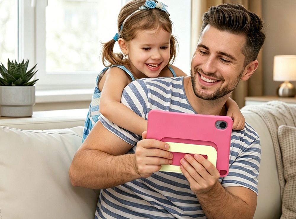 Tablette pour enfants ALLDOCUBE Kido, Android 15 Go, &eacute;cran HD IPS 8 pouces, 3 Go de RAM + 32 Go de ROM, application iWawa Kids, contr&ocirc;le parental, batterie 5000 mAh, double cam&eacute;ra, microSD jusqu'&agrave; 512 Go, Wi-Fi 5, Bluetooth 5.0