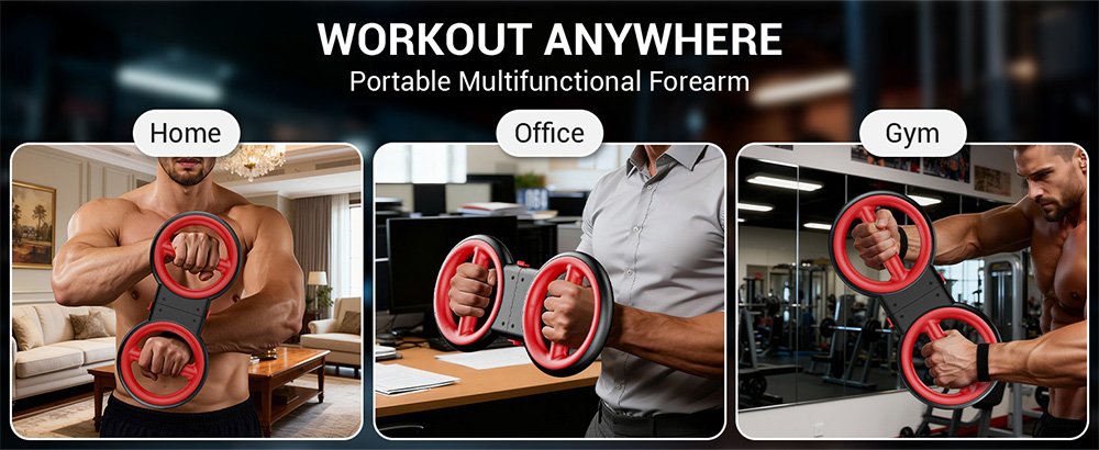 Akluer RL-2000A Multifunktionaler Armtrainer, 360° rotierendes Ganzkörpertraining, 0-8 einstellbare Widerstandsstufen, 5 abnehmbare Widerstandsbänder, 40-150 cm Dehnungsbereich