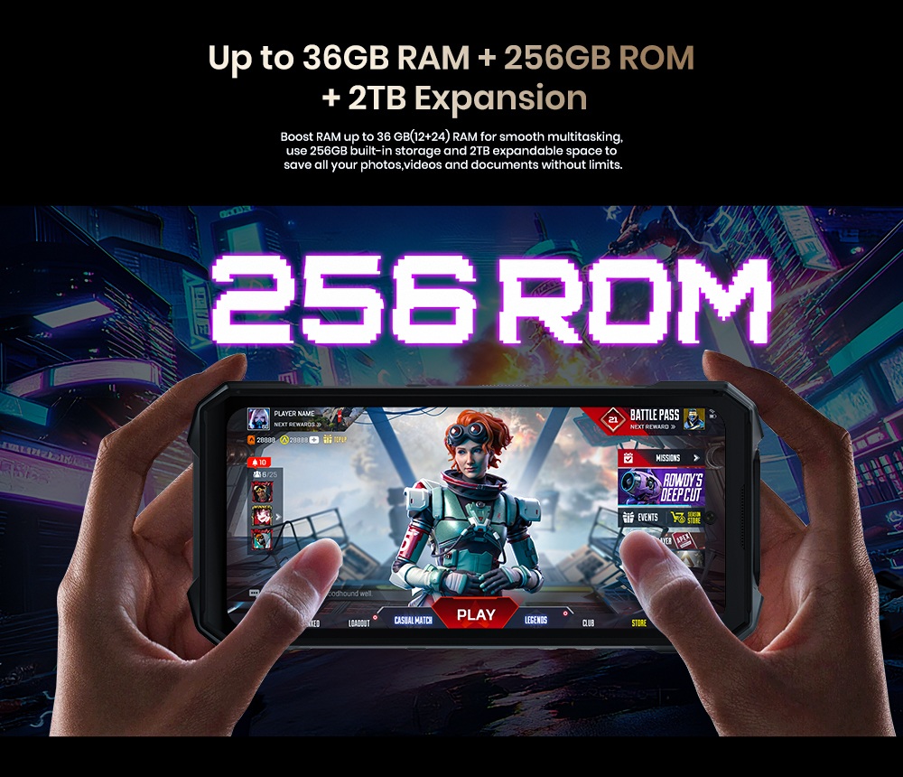 FOSSiBOT F115 Ultra Rugged Smartphone, Dimensity 7100 5G, 36GB RAM + 256GB ROM, 20000mAh Battery, 1200m Laser Rangefinder, Thermal Imaging, 64MP Night Vision, 50MP Sony IMX766, 6.78" 120Hz Display, IP68/IP69K