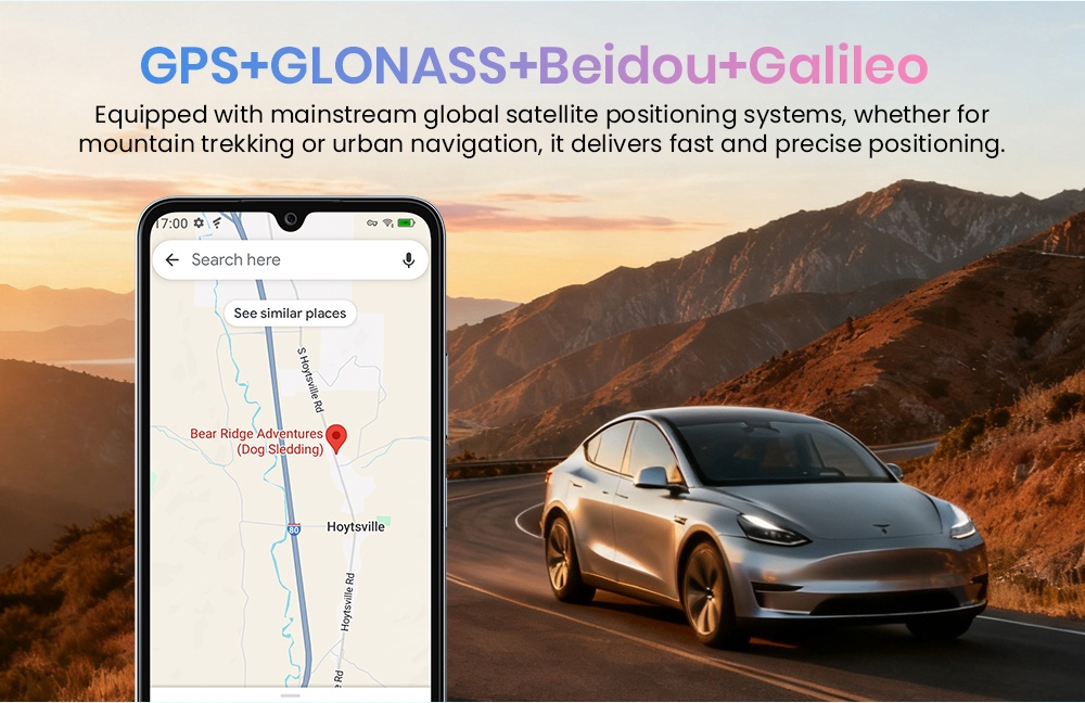 FOSSiBOT S5 okostelefon, Unisoc T615 nyolcmagos processzor, 4 GB RAM + 128 GB ROM, 6000 mAh akkumul&aacute;tor, 6,88