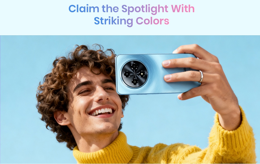FOSSiBOT S5 Smartphone, Unisoc T615 Octa-Core, 4GB RAM + 128GB ROM, 6000mAh Battery, 6.88" 120Hz HD+ Display, 13MP Rear Camera, 8MP Front Camera, NFC, Dual SIM, Face & Fingerprint Unlock