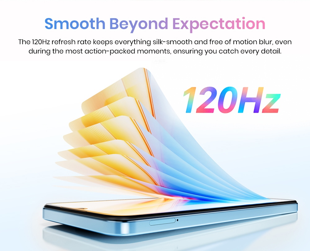 FOSSiBOT S5 Smartphone, Unisoc T615 Octa-Core, 4GB RAM + 128GB ROM, 6000mAh Battery, 6.88" 120Hz HD+ Display, 13MP Rear Camera, 8MP Front Camera, NFC, Dual SIM, Face & Fingerprint Unlock
