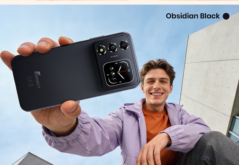 FOSSiBOT S7 okostelefon, 6,9 hüvelykes 120Hz-es HD+ kijelző, 1,85 hüvelykes egyedi hátsó kijelző, Unisoc T615 nyolcmagos processzor, 4GB RAM + 128GB ROM, 5000mAh akkumulátor, 16MP kamera, kettős 4G SIM, két ujjnyomós WiFi, arcfelismerés WiFi